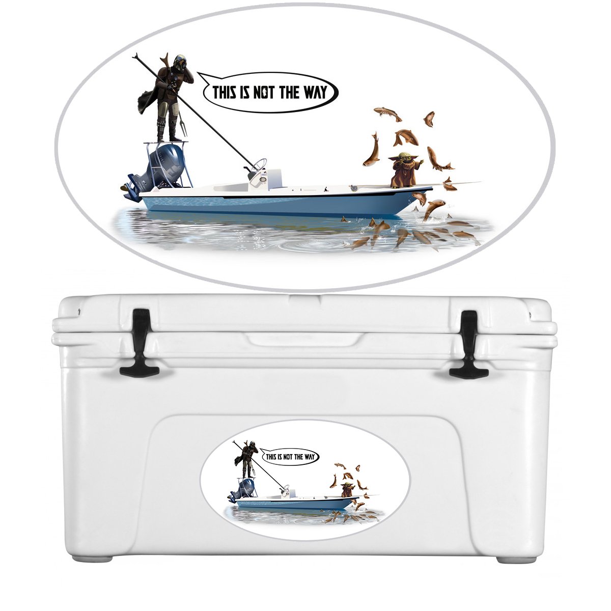 baby yoda fishing lure Baby Yoda Fishing Decal | Mandalorian Sticker