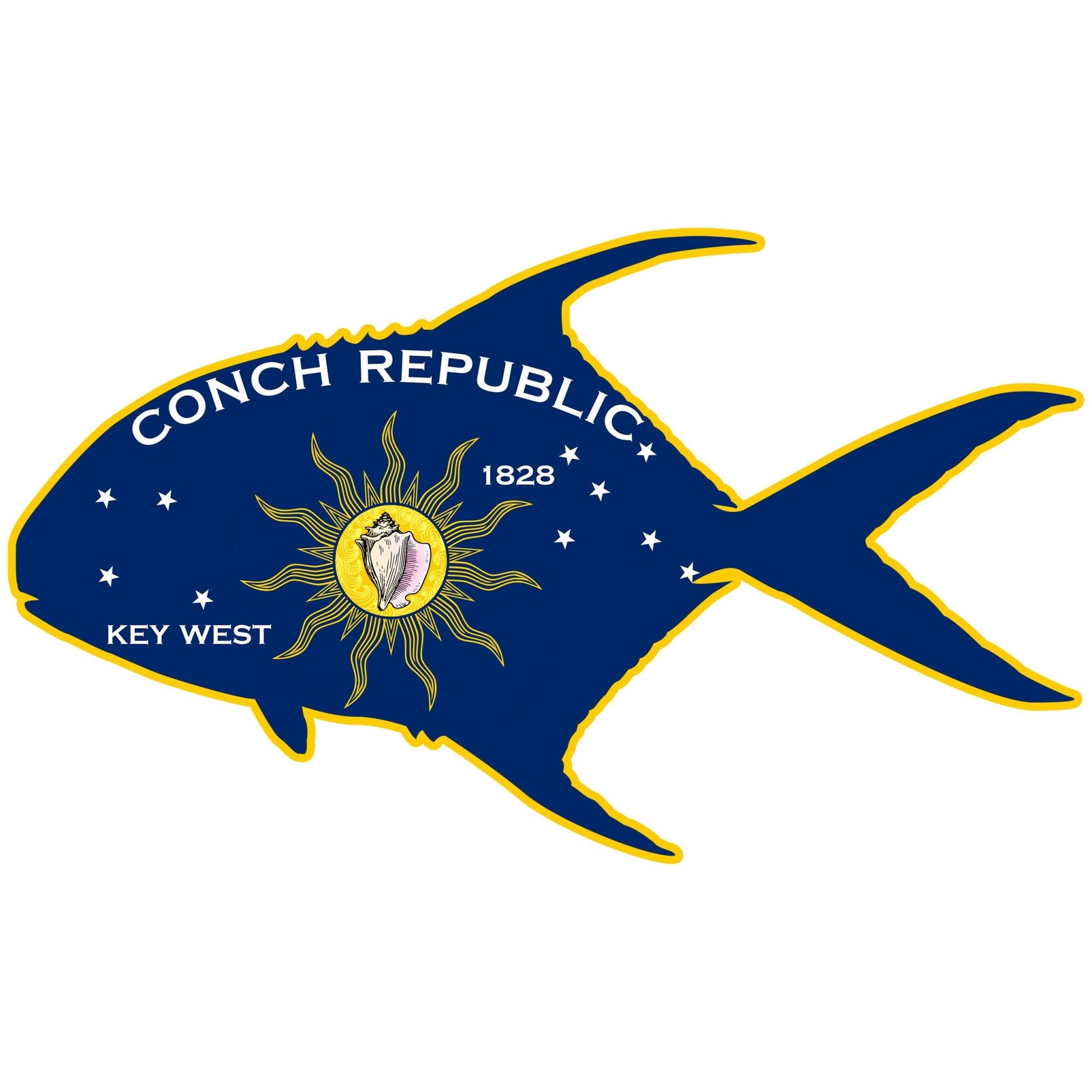Conch Republic Flag Permit Florida Keys Fishing Shirt - Skiff Life