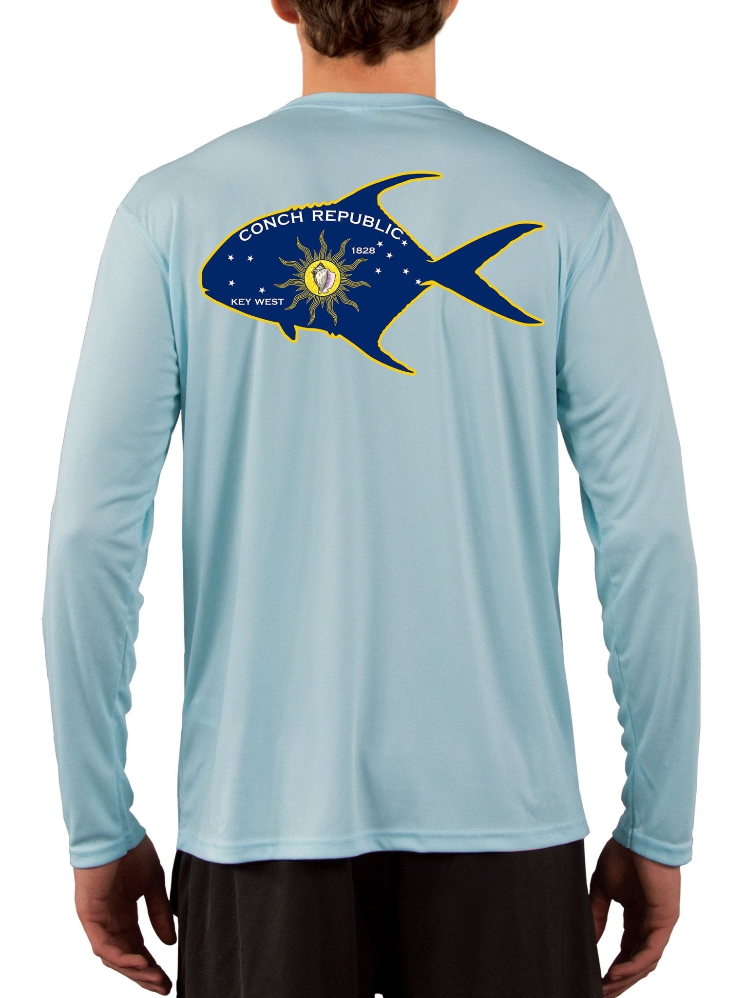 Conch Republic Flag Permit Florida Keys Fishing Shirt - Skiff Life