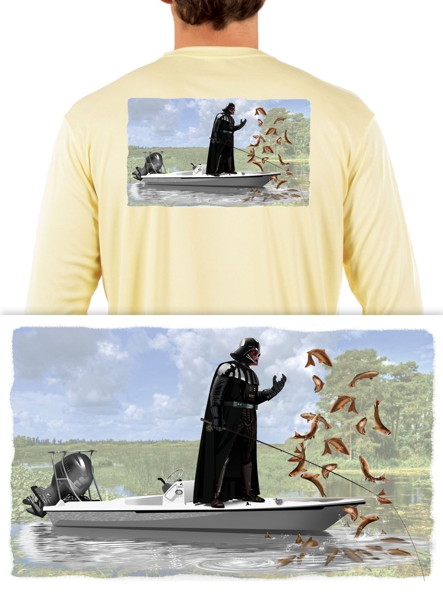 Darth Vader Force Fishing on Poling Skiff - Skiff Life