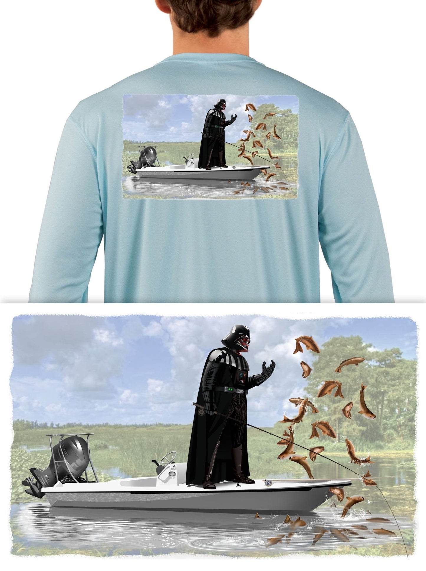 Darth Vader Force Fishing on Poling Skiff - Skiff Life