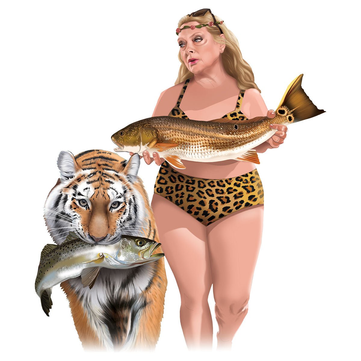 Inshore Tiger King Stickers - Skiff Life