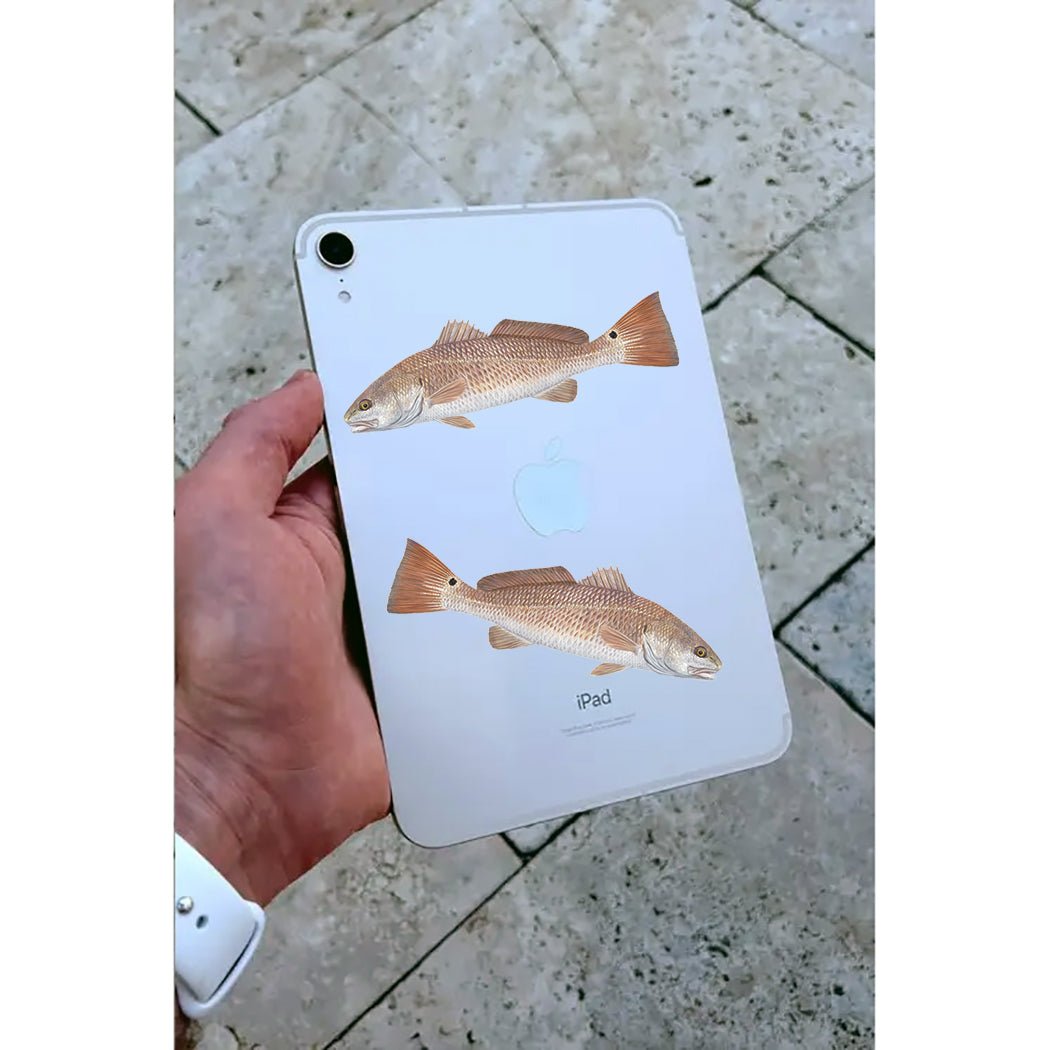 Qty. 2 Redfish Decal Red Drum Fishing Decals YETI Cup Decals - Skiff Life