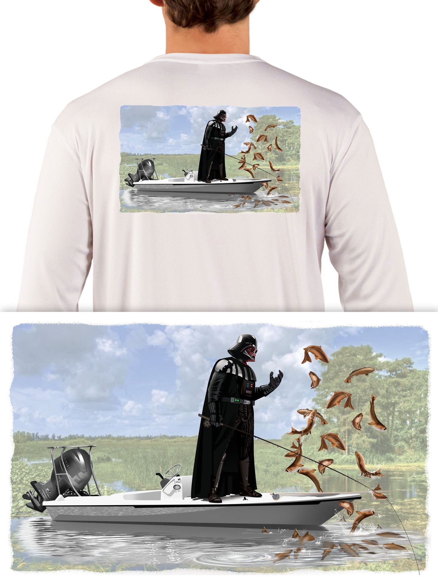 Darth Vader Force Fishing on Poling Skiff - Skiff Life