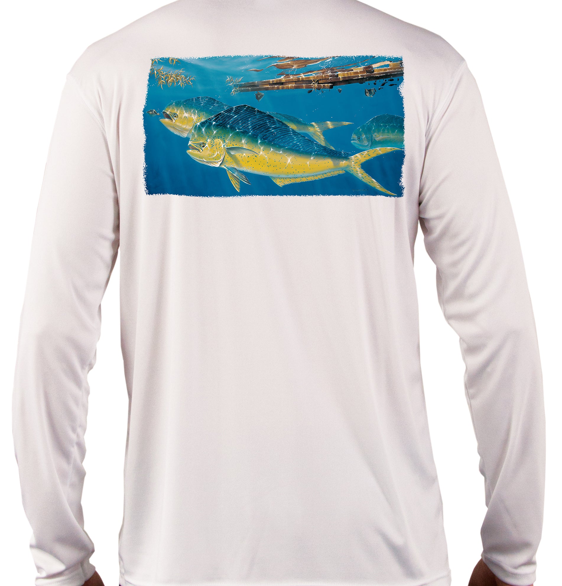Mahi Dorado Dolfin Camisas de pesca para hombre Camisas de manga larga  ligeras UPF 50+ de secado rápido Camisas de natación con protección contra