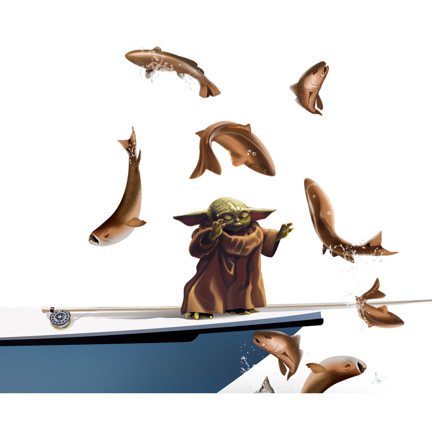 baby yoda fishing lure Baby Yoda Fishing Decal | Mandalorian Sticker