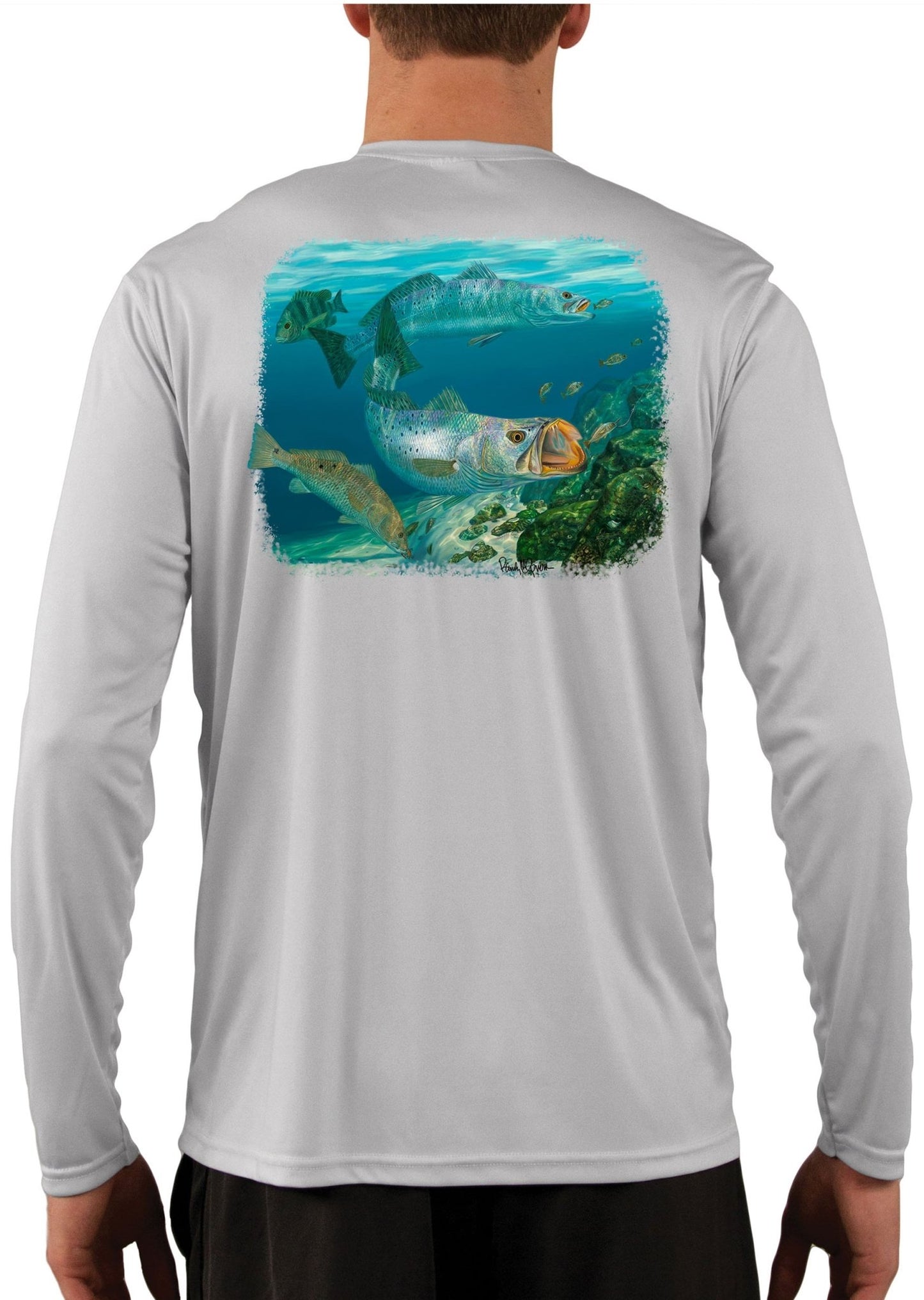 Baitchasers Redfish Sheepshead Trout Skiff Life Fishing Shirts For Men - Skiff Life