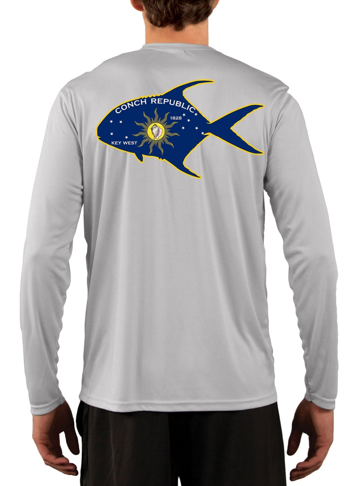 Conch Republic Flag Permit Florida Keys Fishing Shirt - Skiff Life