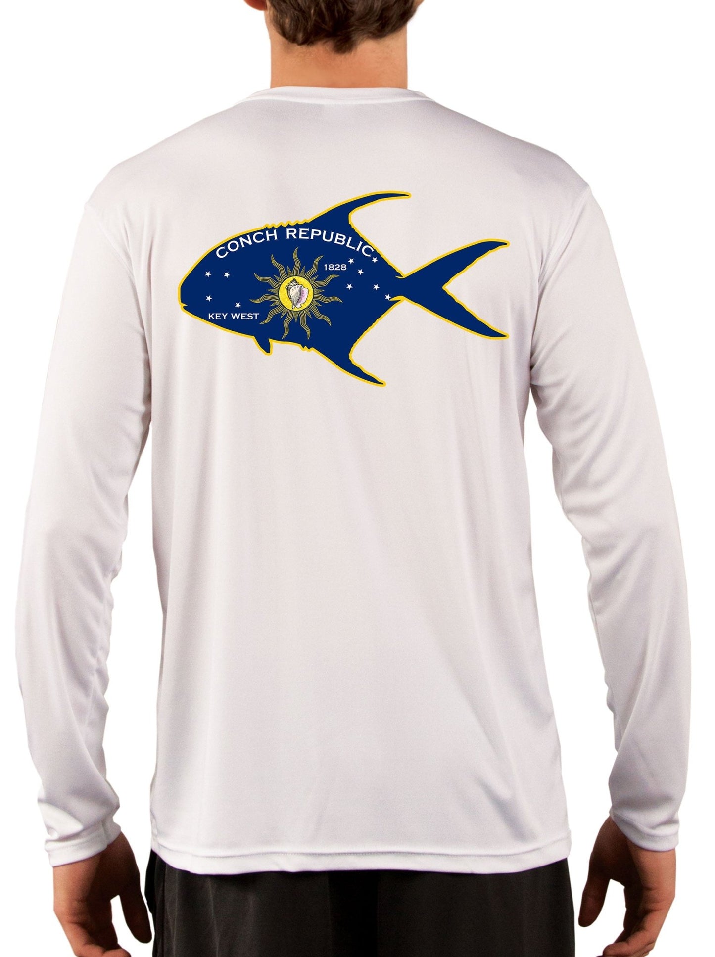 Conch Republic Flag Permit Florida Keys Fishing Shirt - Skiff Life