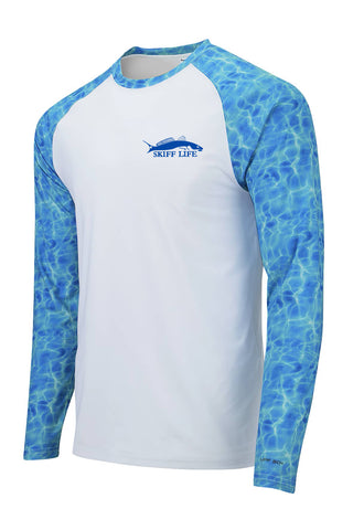 AquaTrek™ BLUE WATER Fishing Shirts - UV Protected +50 Sun Protection with Moisture Wicking Technology by Skiff Life - Skiff Life