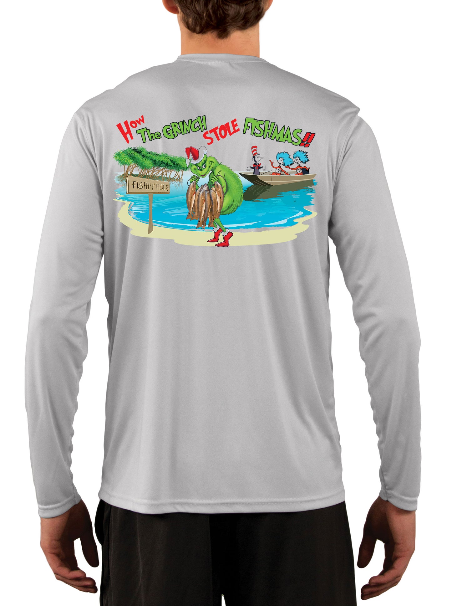 The Grinch Who Stole Christmas Fishmas Fishing Shirts by Skiff Life - Skiff Life