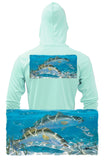 Spotted Sea Trout Fishing Hoodie Shirts Men's Quick Dry Lightweight UPF 50+ Long Sleeve Hoodie Shirts Rash Guard Swim Shirts Hiking Shirts Moisture Wicking by Skiff Life - Skiff Life
