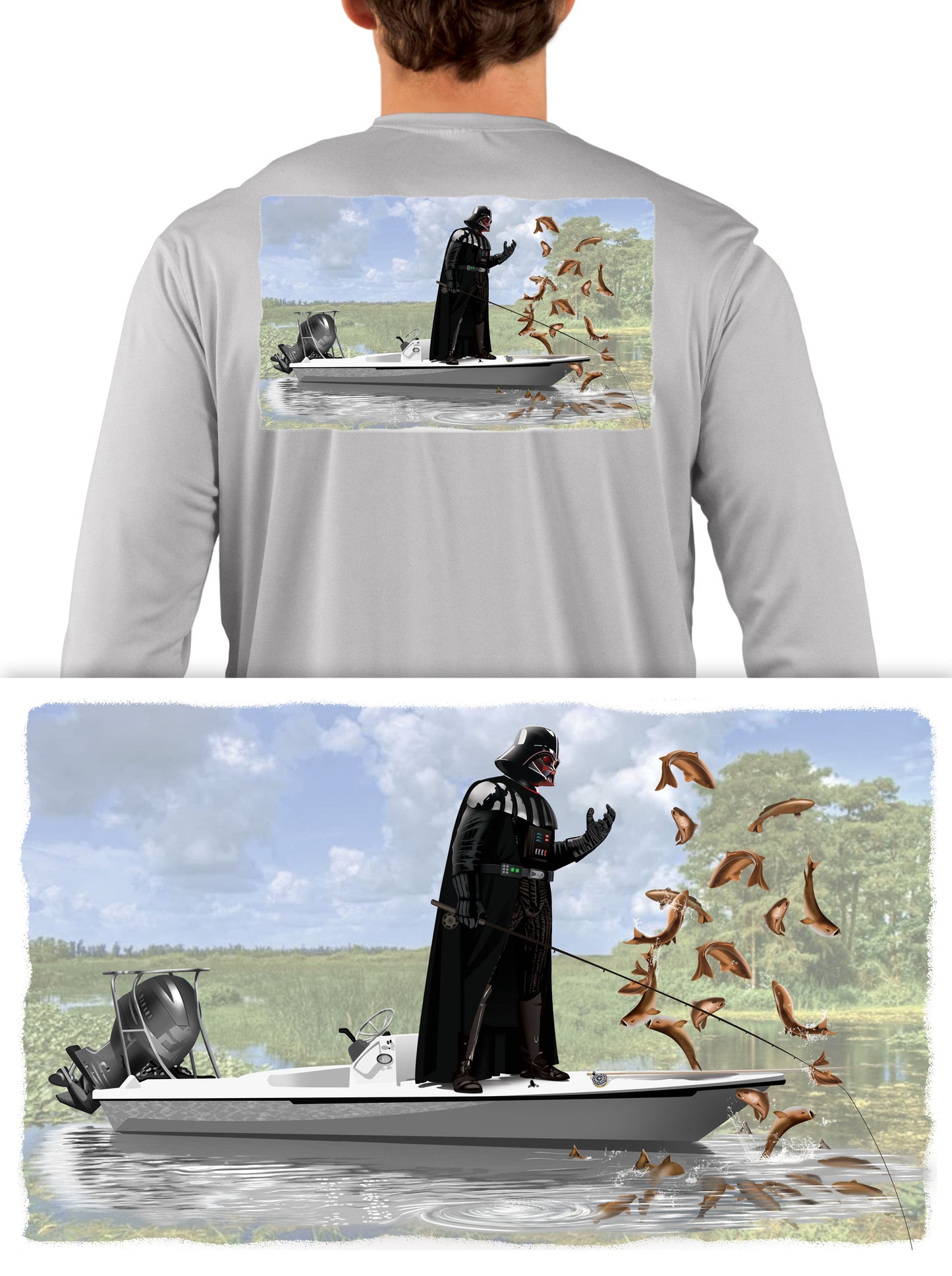 Darth Vader Force Fishing on Poling Skiff - Skiff Life
