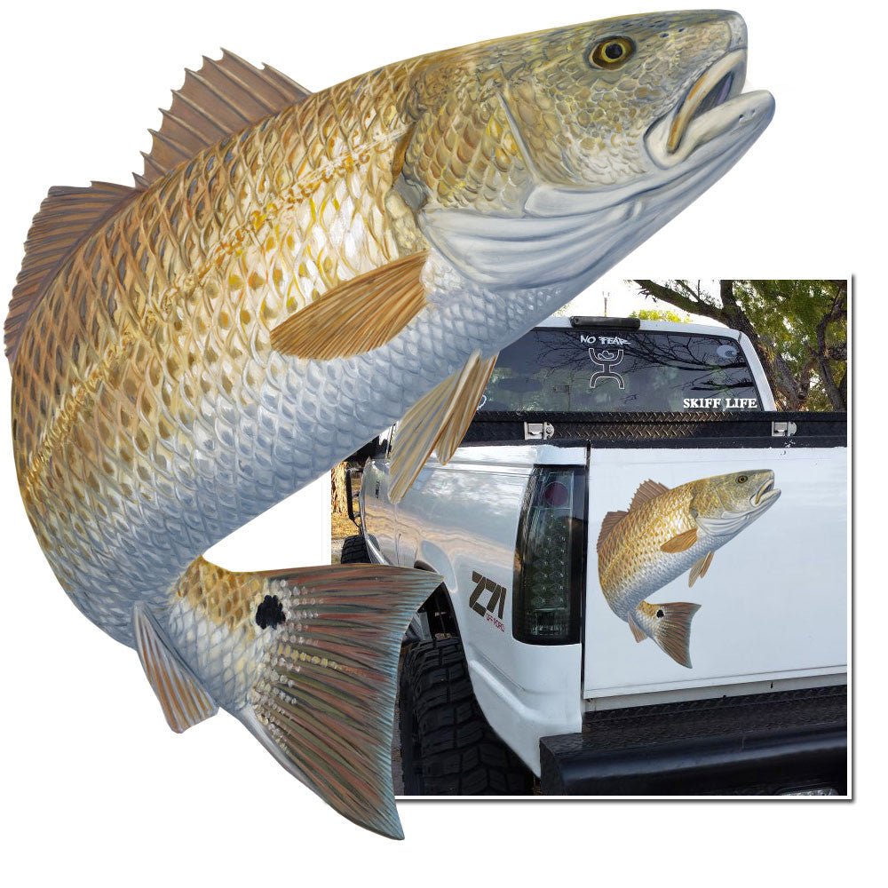 Redfish Decal Red Hot – Skiff Life