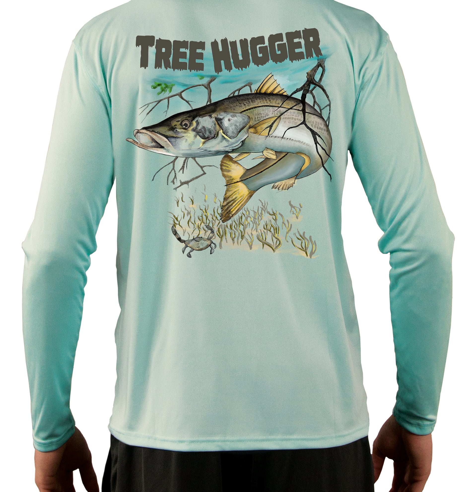 Skiff Life Snook Tree Hugger Fishing Shirts Men's Quick Dry Lightweigh