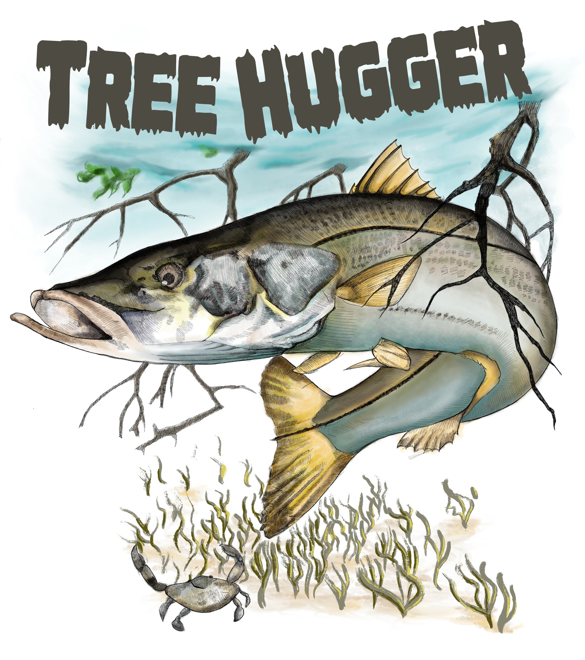 Skiff Life Snook Tree Hugger Camisas de pesca para hombre, de secado r