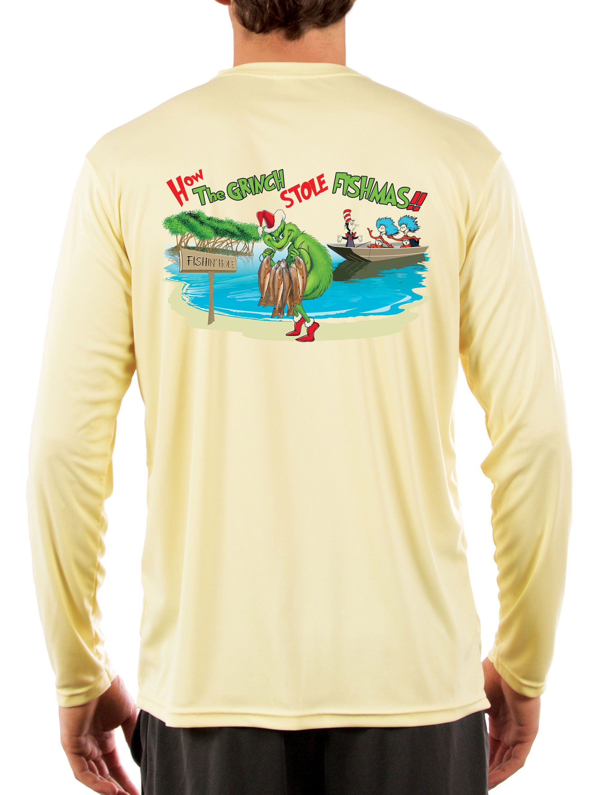 The Grinch Who Stole Christmas Fishmas Fishing Shirts by Skiff Life - Skiff Life