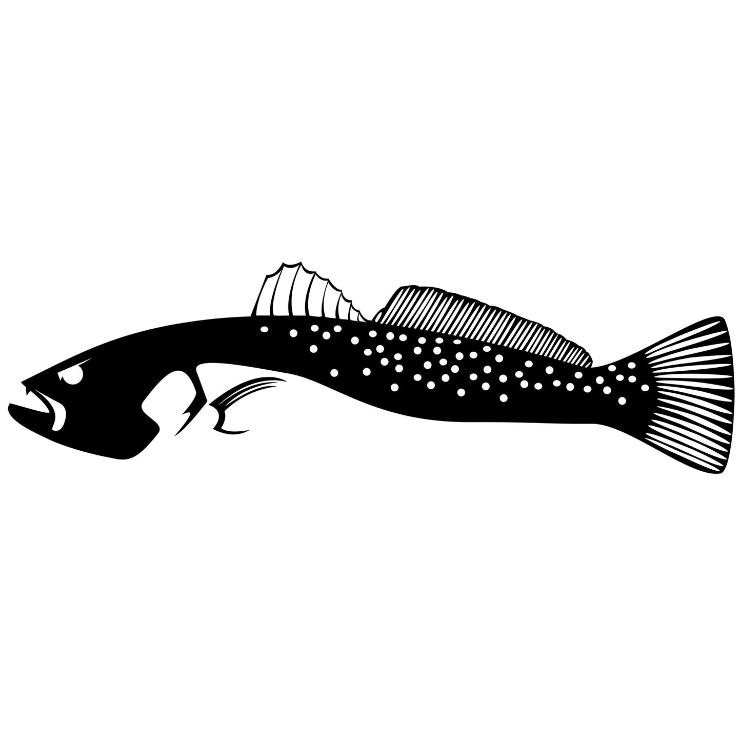 Skiff Life Sea Trout Fishing Stickers - Seatrout UV Protected Car Decals Waterproof Fish Stickers Yeti Decals for Boat Kayak Truck Yeti Tumbler Car Laptop Decor Full Tail - Skiff Life