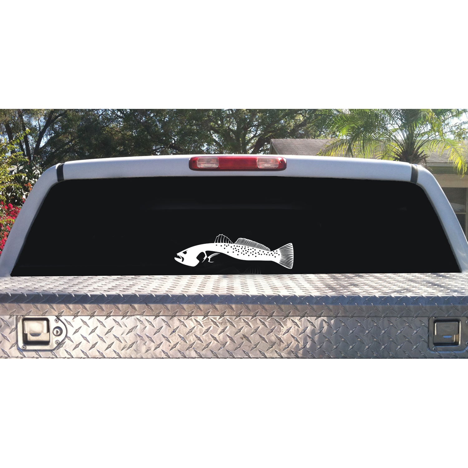 Skiff Life Sea Trout Fishing Stickers - Seatrout UV Protected Car Decals Waterproof Fish Stickers Yeti Decals for Boat Kayak Truck Yeti Tumbler Car Laptop Decor Full Tail - Skiff Life