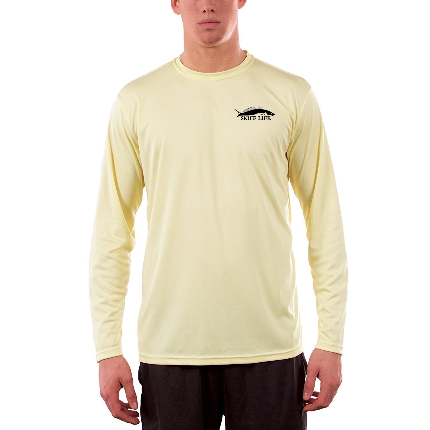 Snook Florida Long Sleeve Mens Fishing Shirt with Florida State Flag Sleeve - Skiff Life