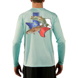 Texas State Flag Redfish & Trout Fishing Shirt - Skiff Life