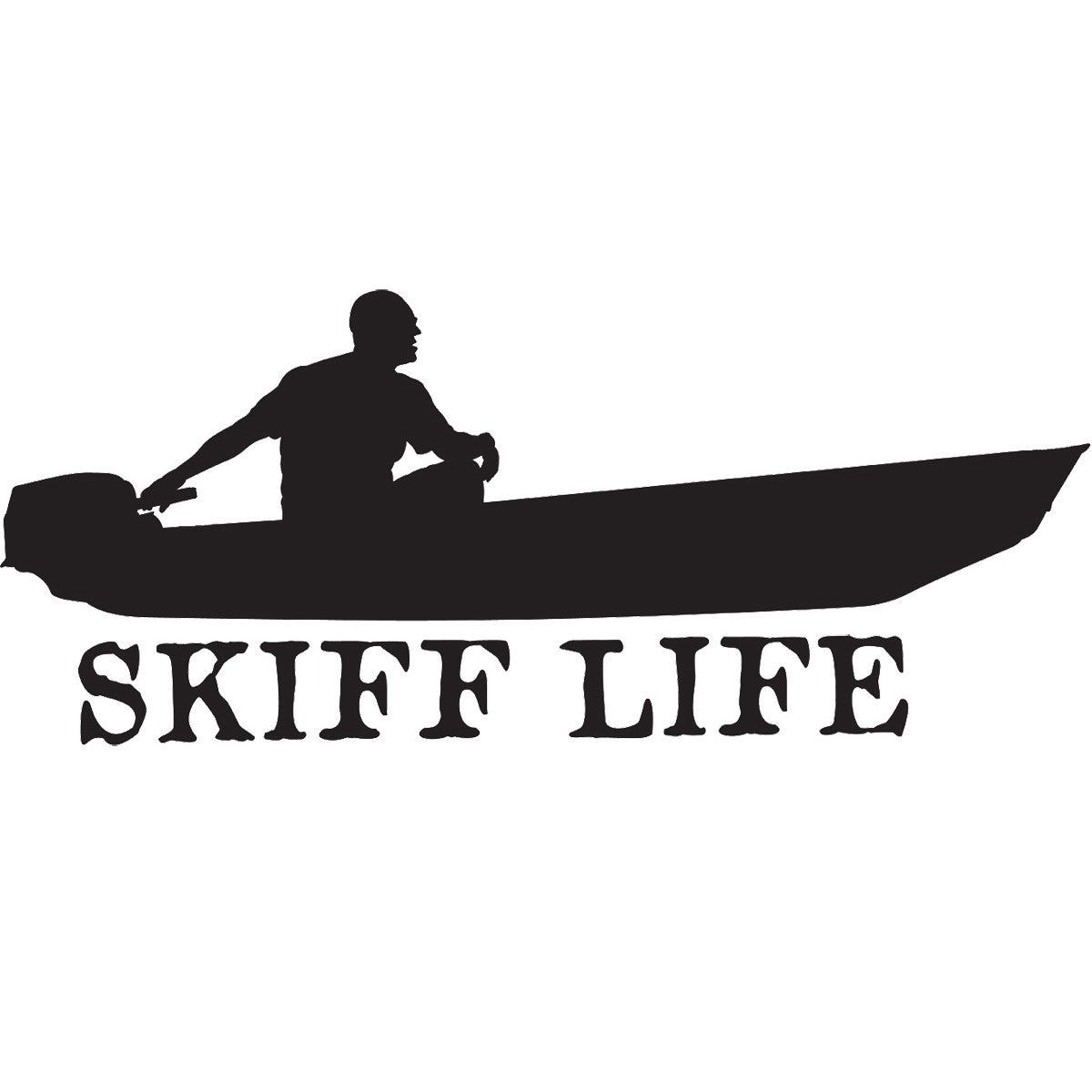 Jon Boat Decals Aluminum Boat 8X3 Outdoor Vinyl Sticker – Skiff Life