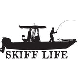 Wholesale Black/White Decal/Stickers Popular Pak - Skiff Life
