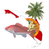 Red Snapper Florida Men's Fishing Shirt - Skiff Life