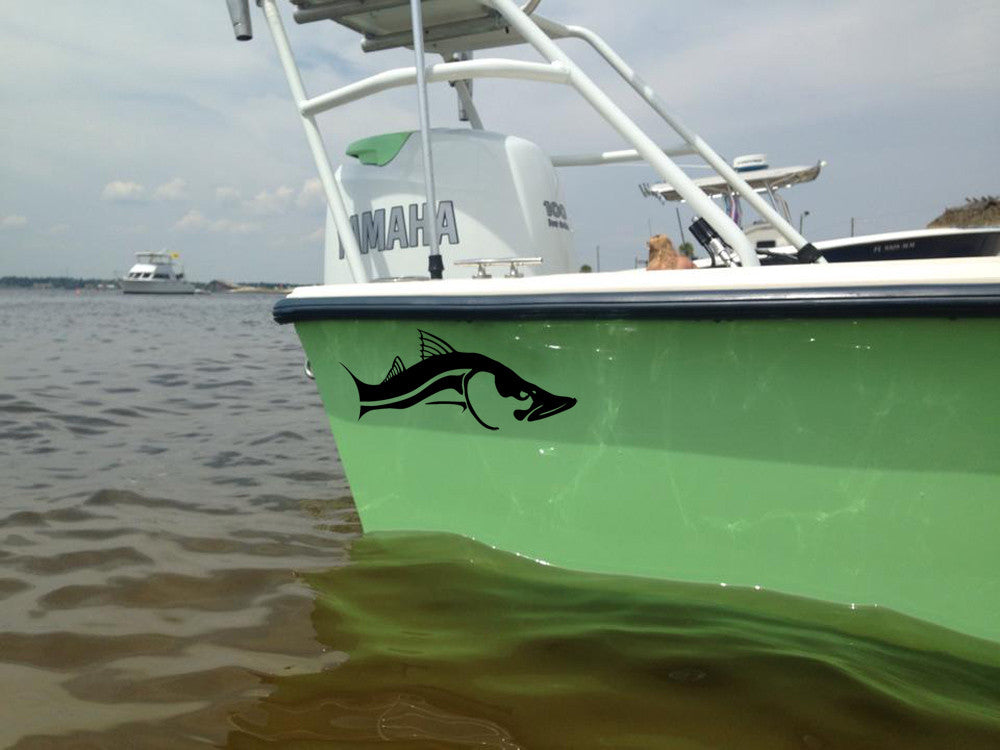 Snook Decal by Skiff Life in Black or White - Skiff Life
