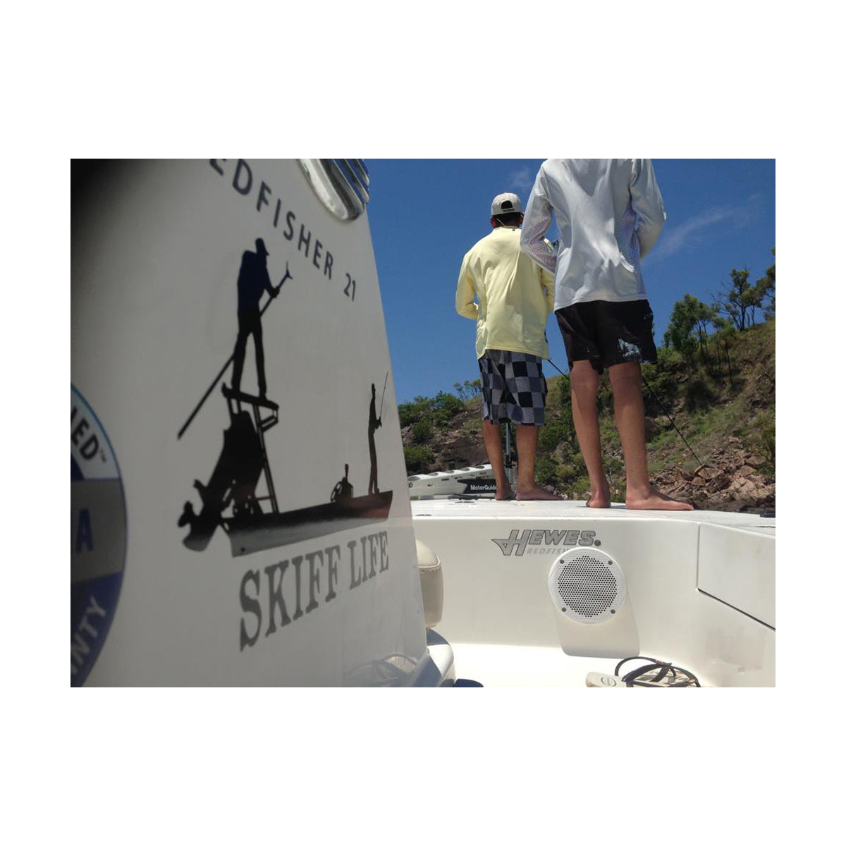 Skiff Life Poling Skiff Boat, Flats Fishing Decals Stickers - Skiff Life