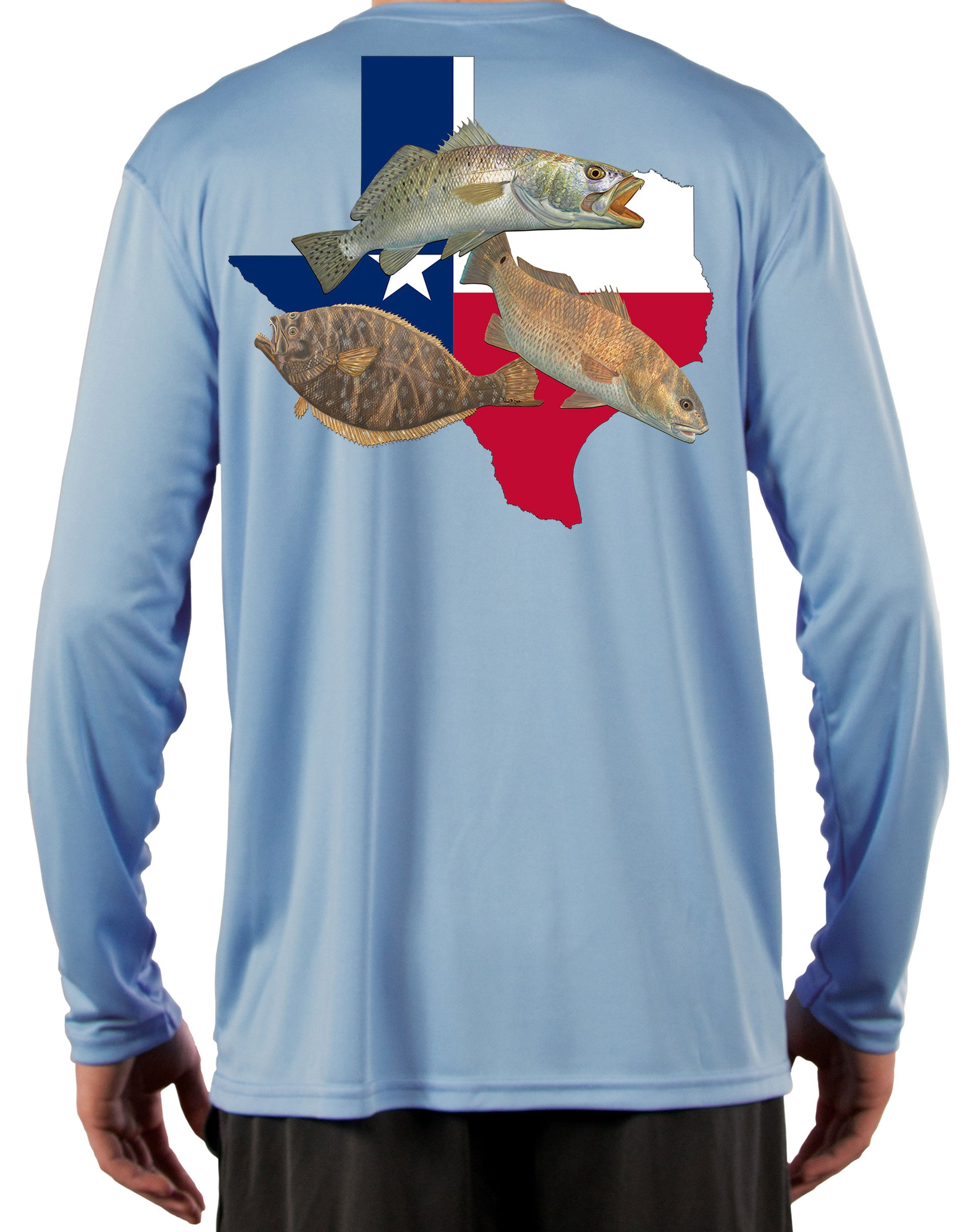 Kids Fishing Shirts Redfish Florida State Flag Custom Sleeve Youth-XS-4-6 / Ice Blue