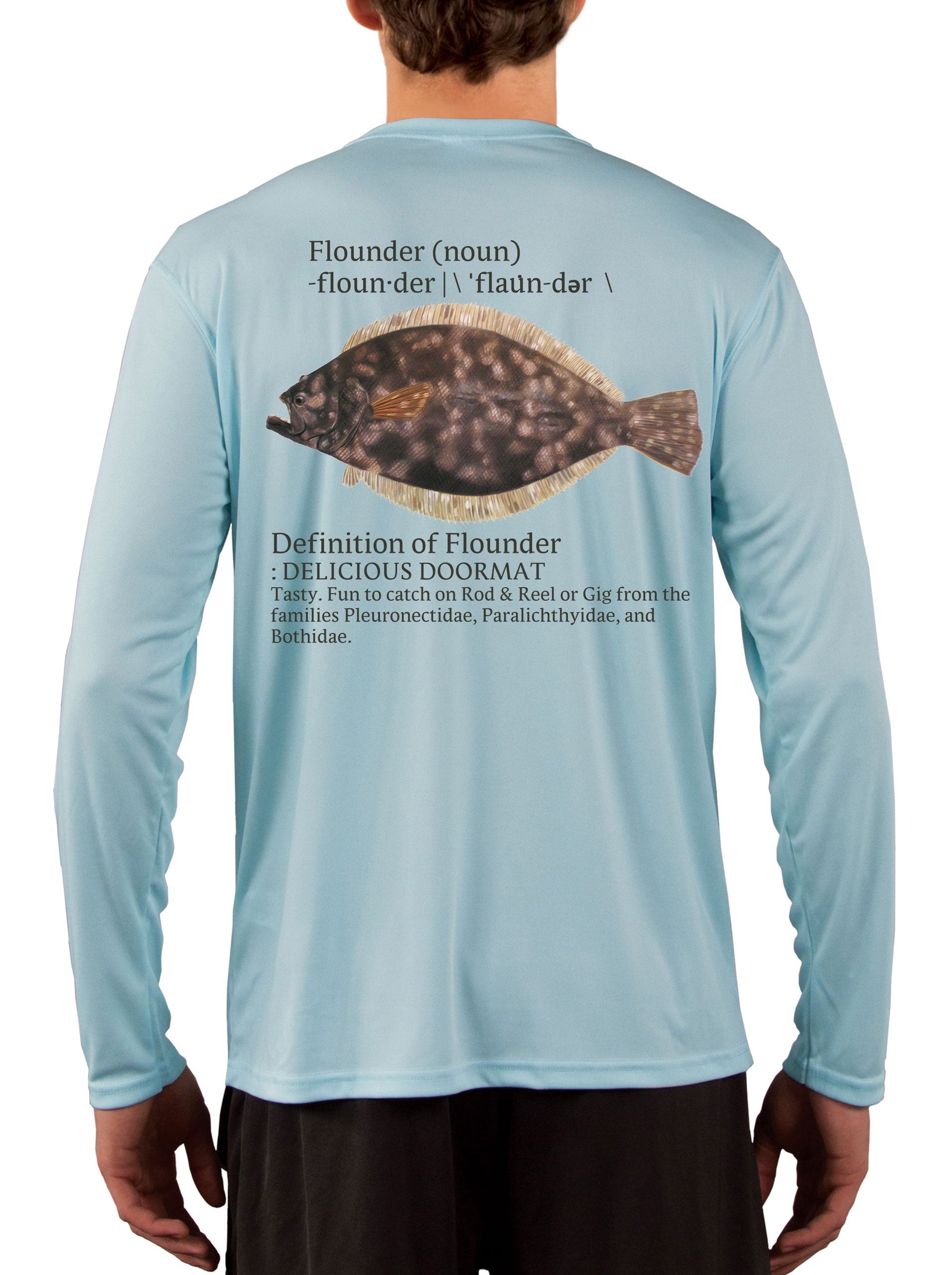 Flounder Fishing Shirts for Men Fluke - UV Protected +50 Sun Protectio –  Skiff Life