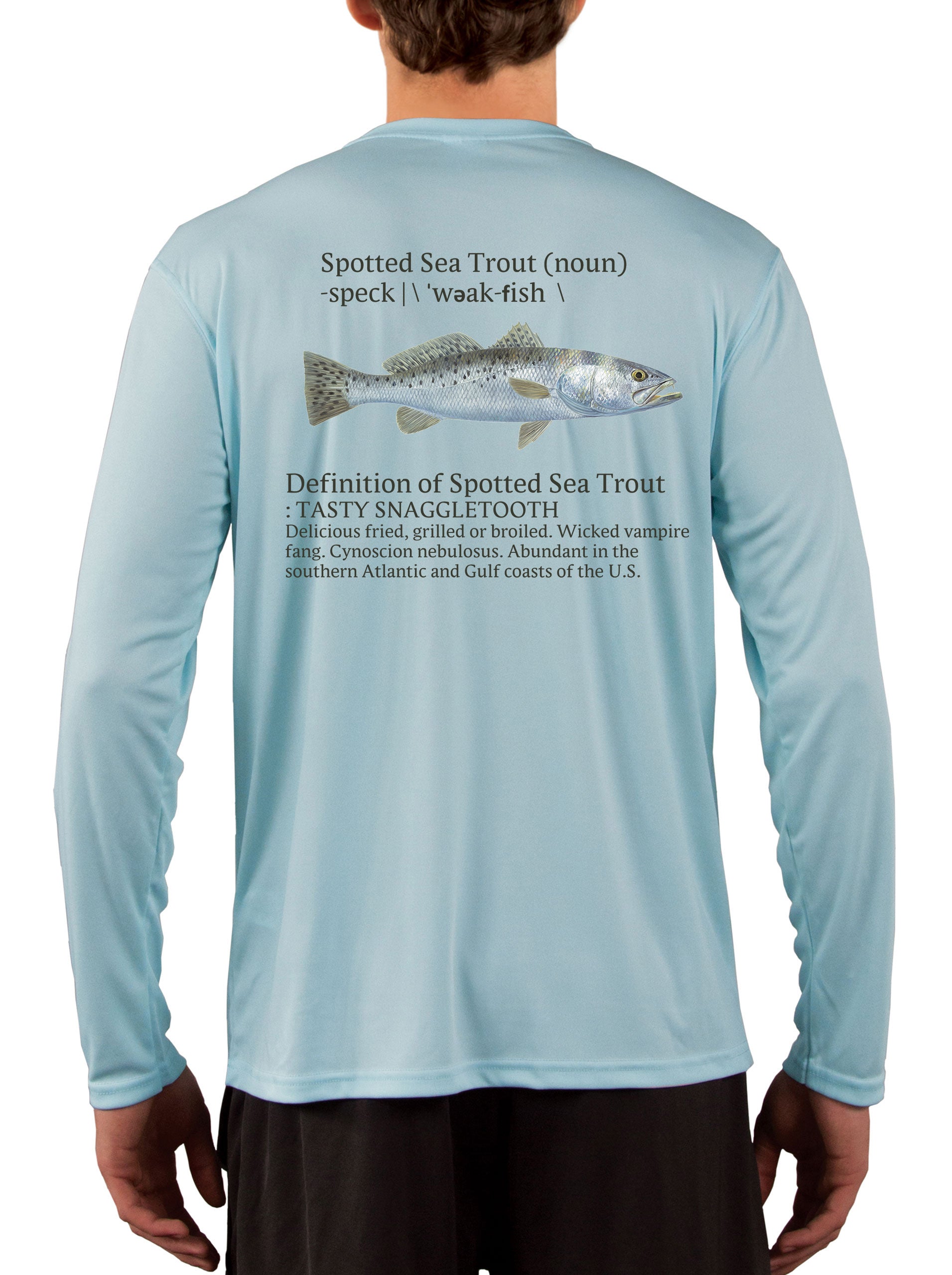 Speckled Trout Fishing Shirts for Men Skiff Inshore - UV Protected +50 Sun Protection with Moisture Wicking Technology - Skiff Life