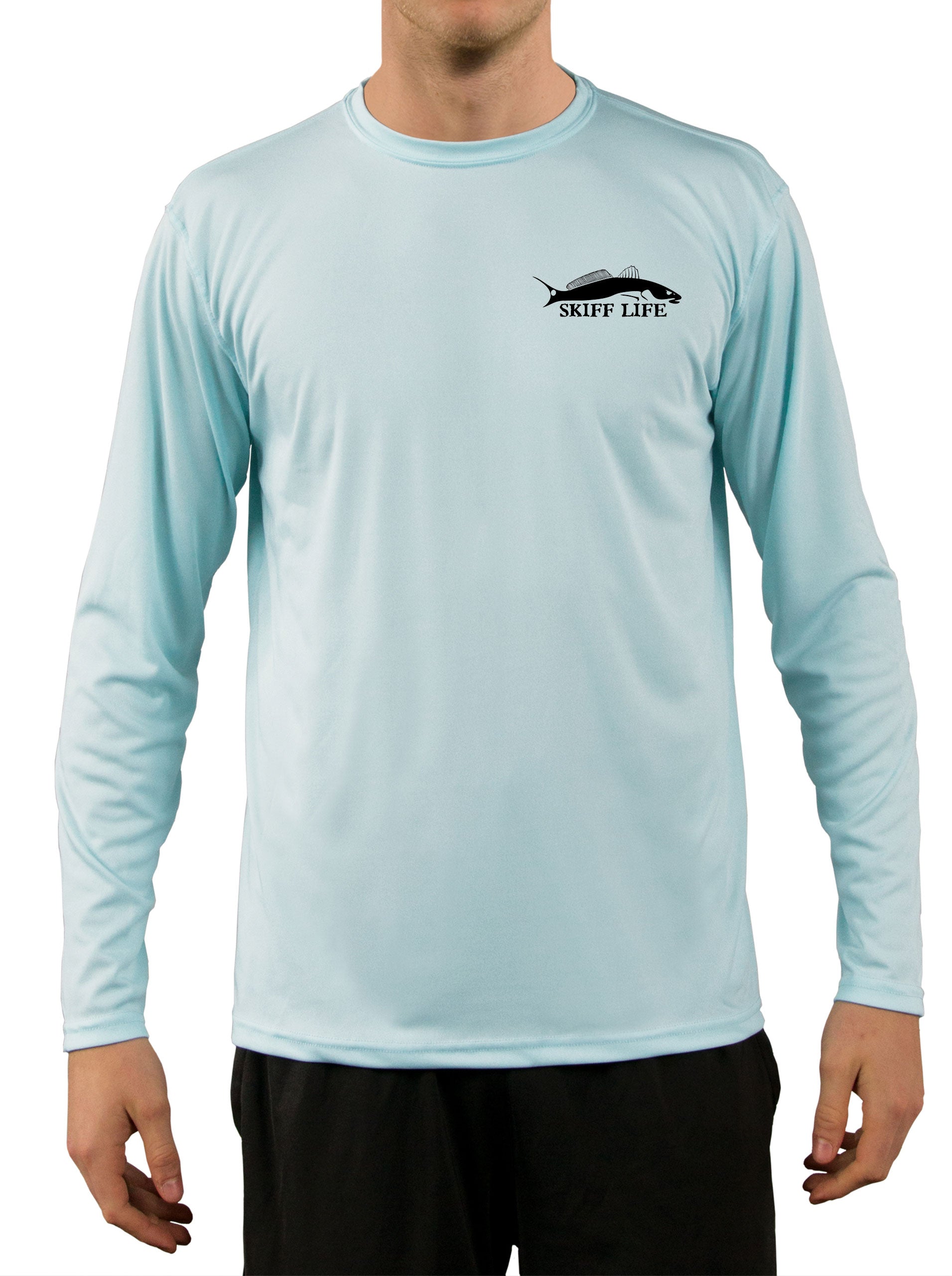 Mens UPF 50 Long Sleeve Fishing Shirt With Sun Protection And