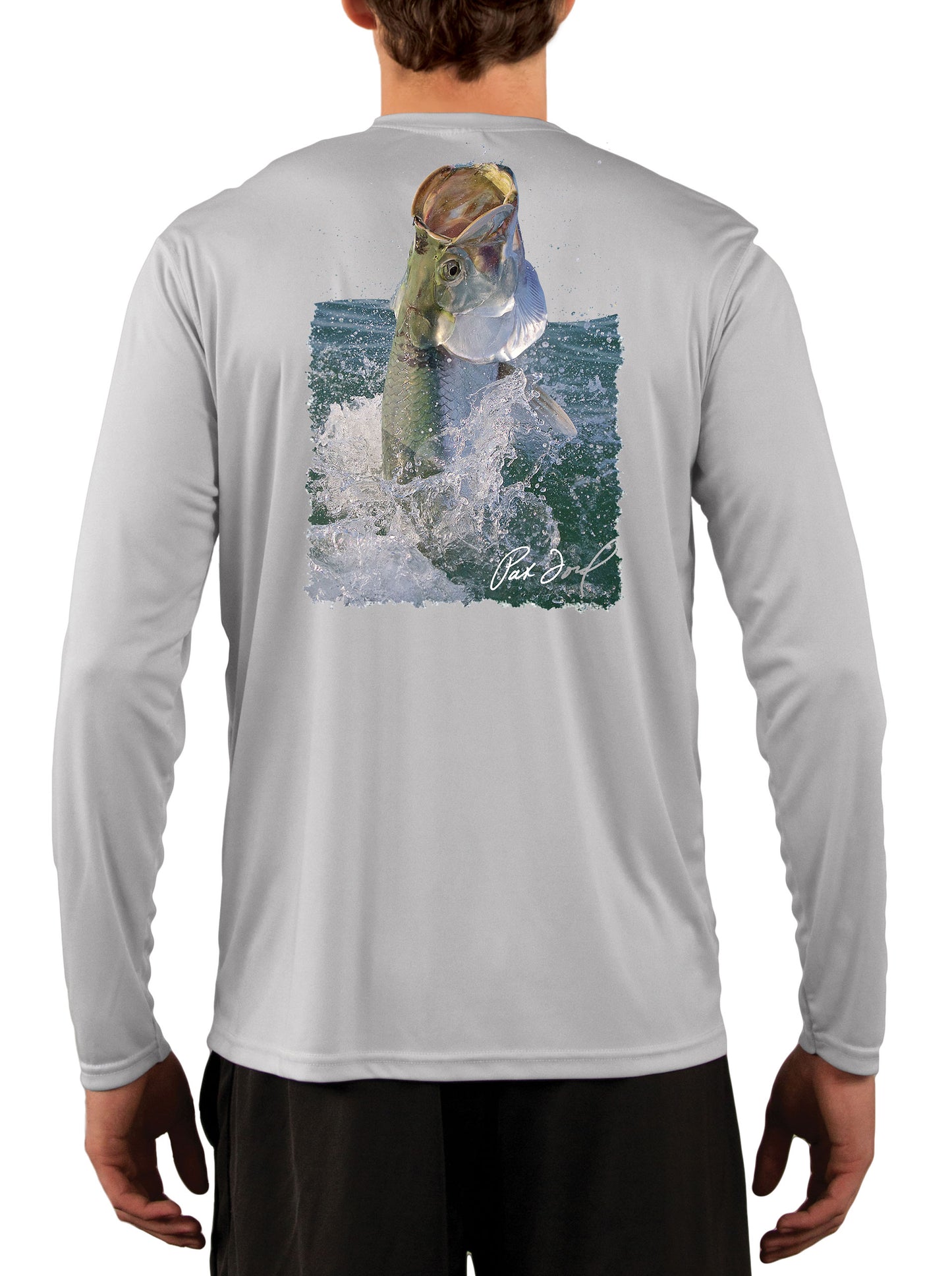 Pat Ford Tarpon Rising Fishing Shirt Extra Large / Pearl Gray