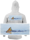 Tailing Redfish with Ripples Hoodie - UV Protected +50 Sun Protection with Moisture Wicking Technology by Skiff Life - Skiff Life
