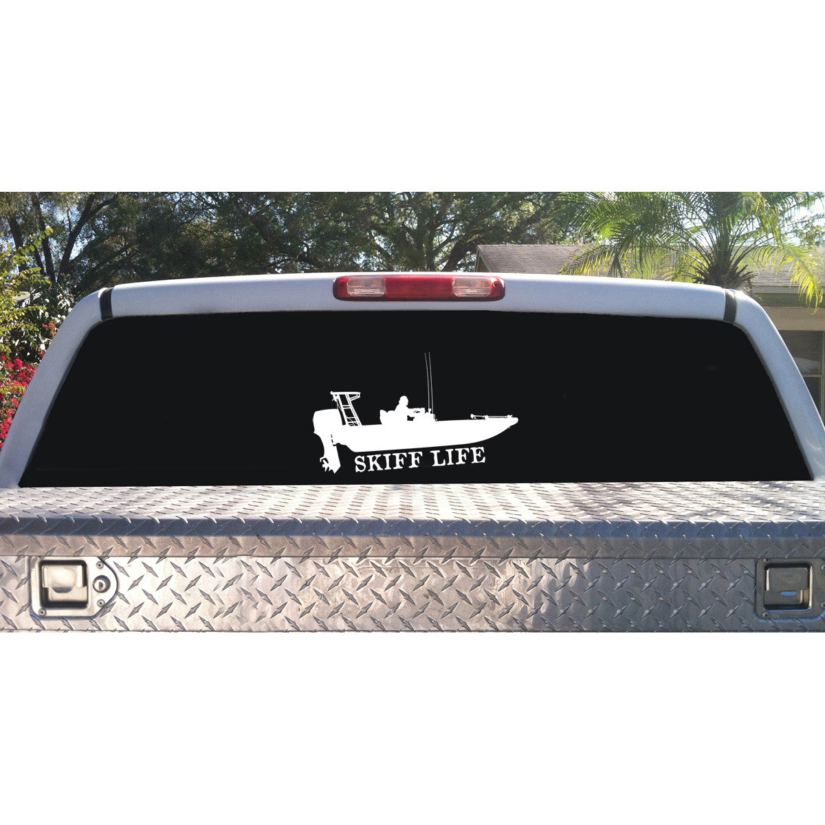 T-Top Center Console Fishing Boat Decal Boat Stickers Black No Skiff Life