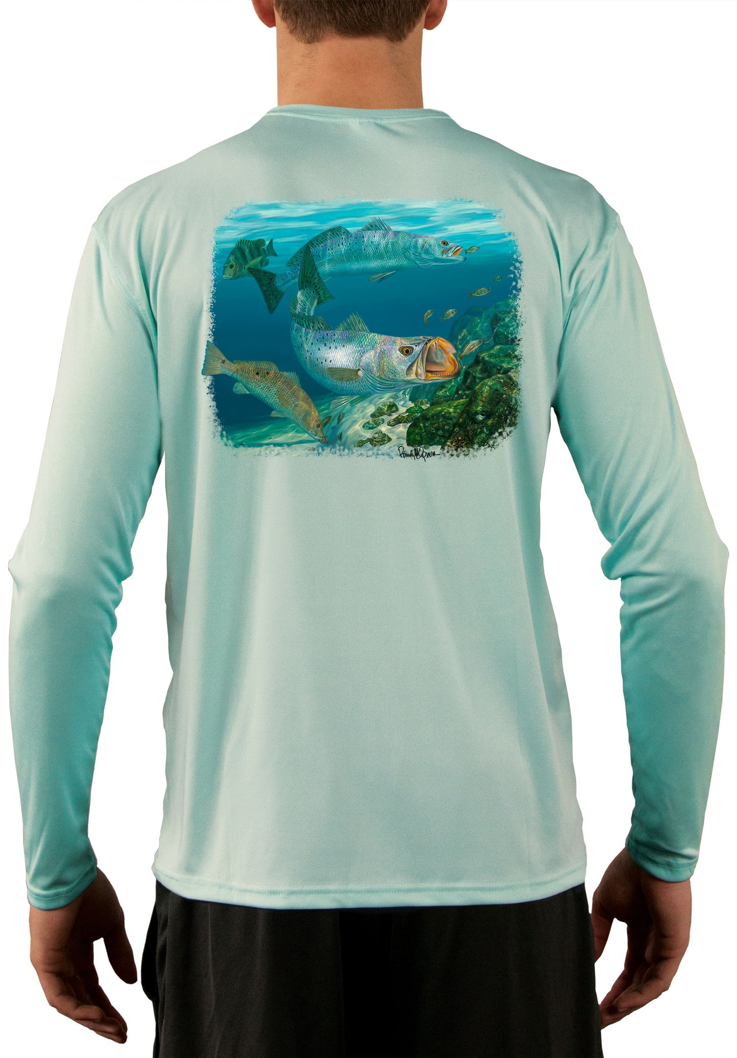 Baitchasers Redfish Sheepshead Trout Skiff Life Fishing Shirts For Men
