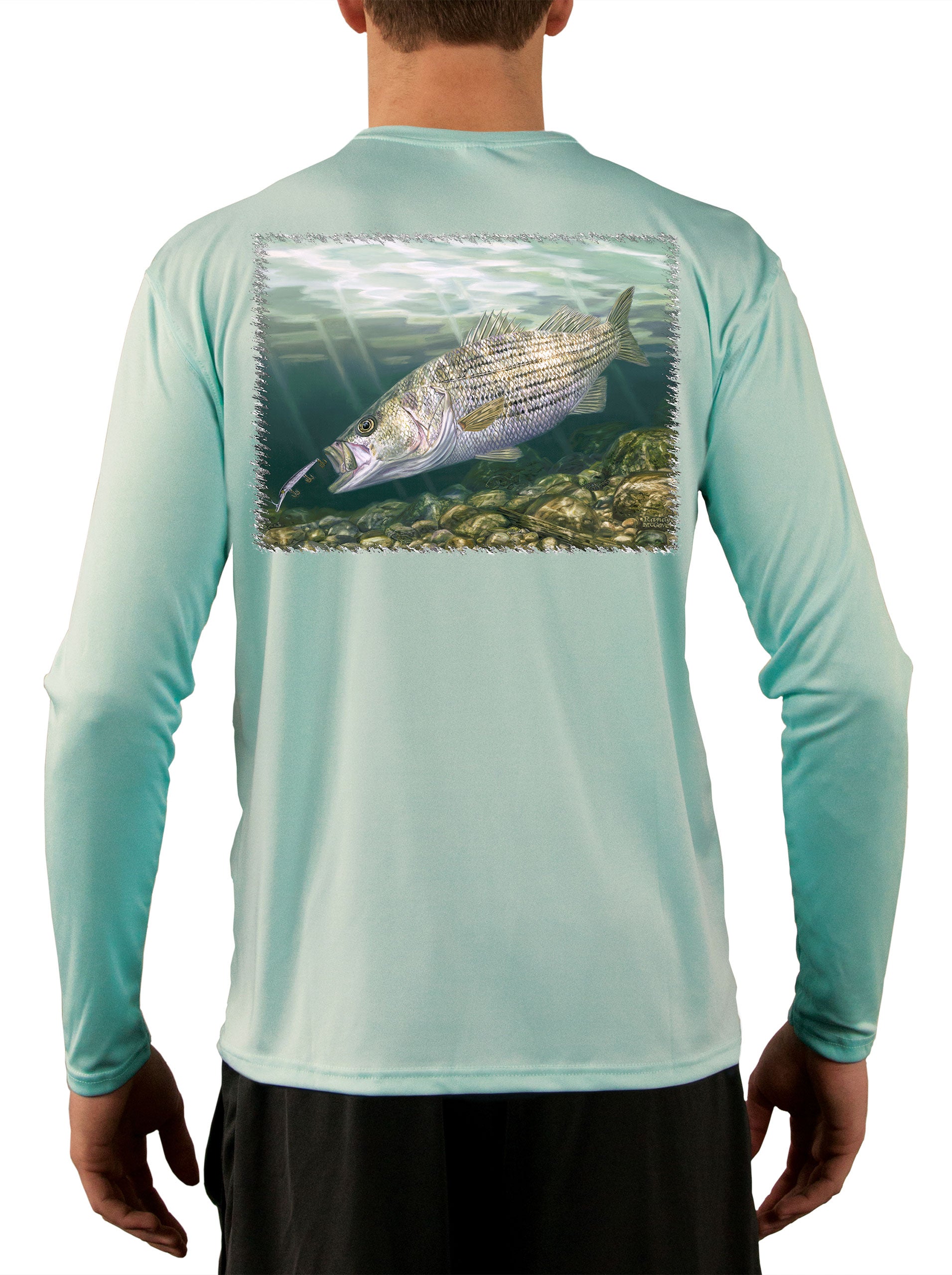 [New] Striper Fishing Shirts for Men with Striped Bass Fish Artwork