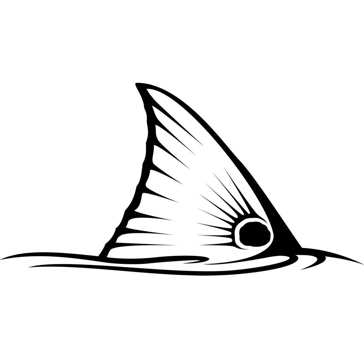 Redfish Tail Decal in Black by Skiff Life - Skiff Life