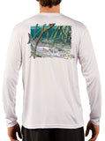 Fishing Shirts For Men Snook Fish in Mangroves by Award Winning Artist Randy McGovern - Skiff Life