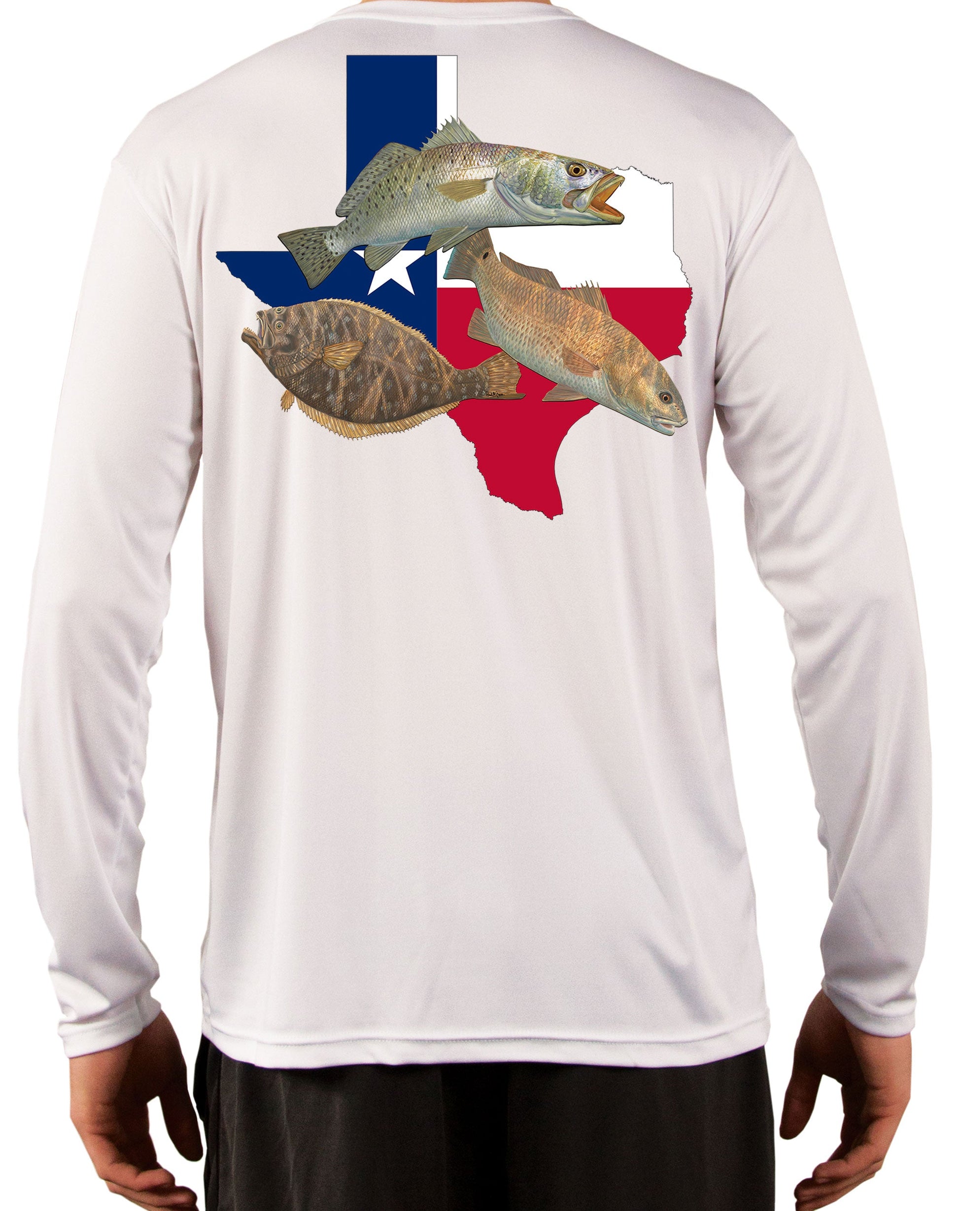 [NEW ARTWORK] Fishing Shirt Texas Slam Texas State Flag with Texas Flag  Sleeve