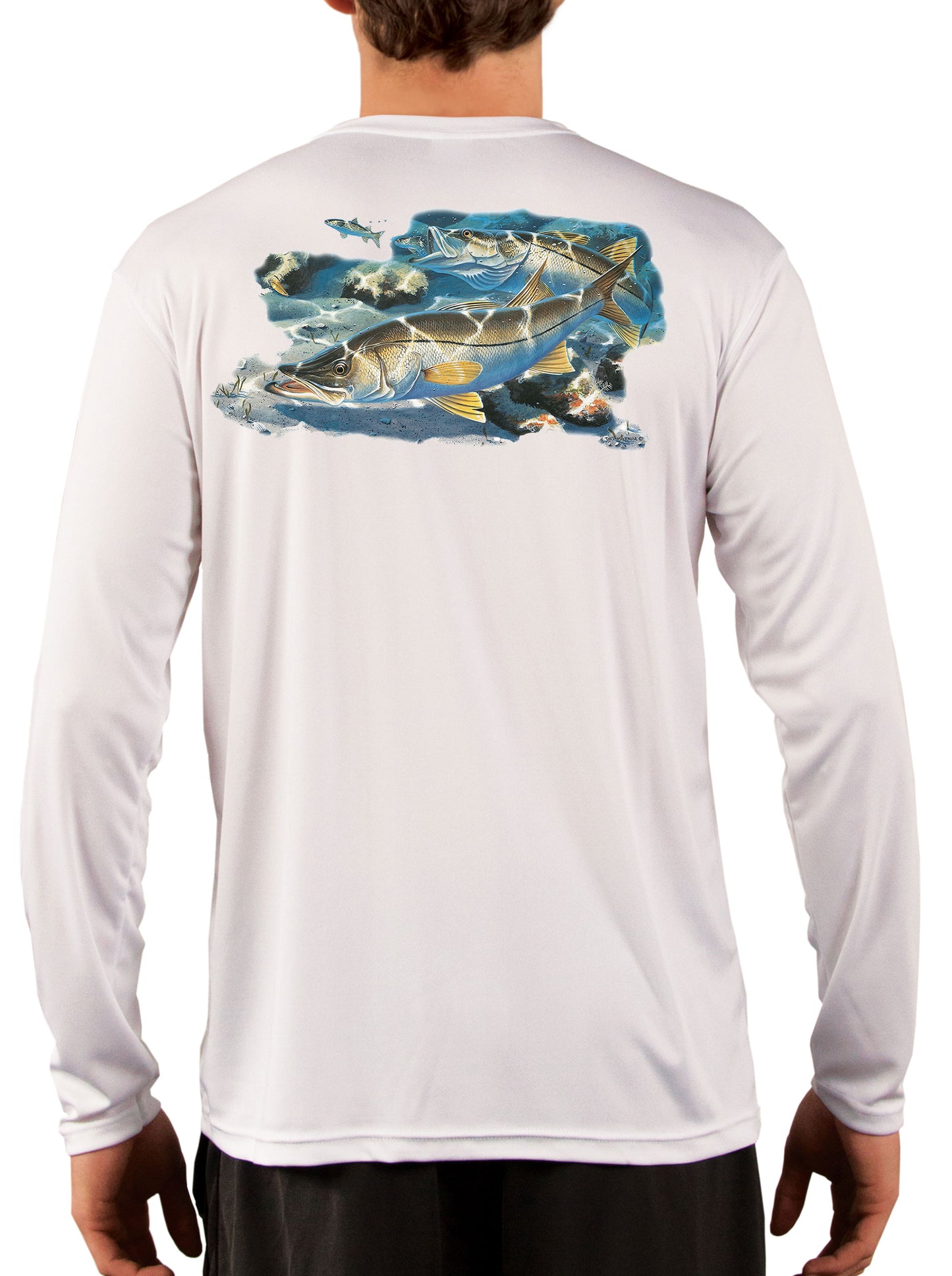 Fishing Shirt Snook Design Along the Jetty by Thomas Krause - Skiff Life