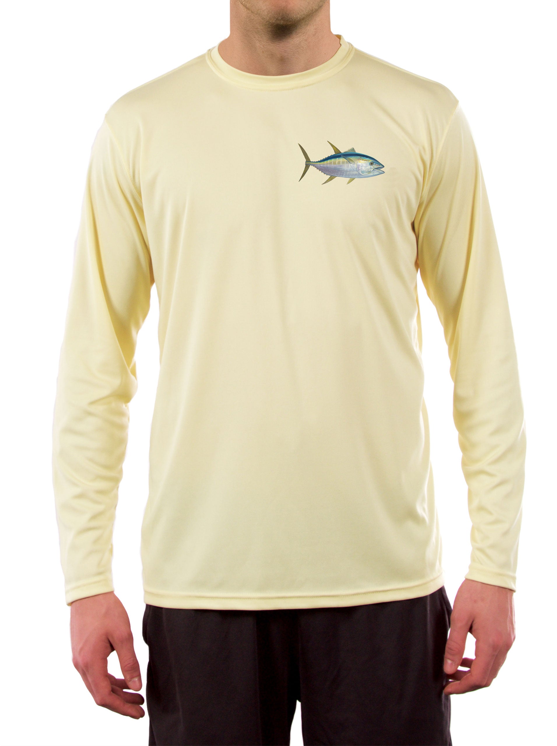 Wicked Tuna Camisas de pesca para hombres de manga larga, absorbe la  humedad 50+ tela UPF Protección UV Yellowfin Albacore Bluefin Tuna Fish  Salt