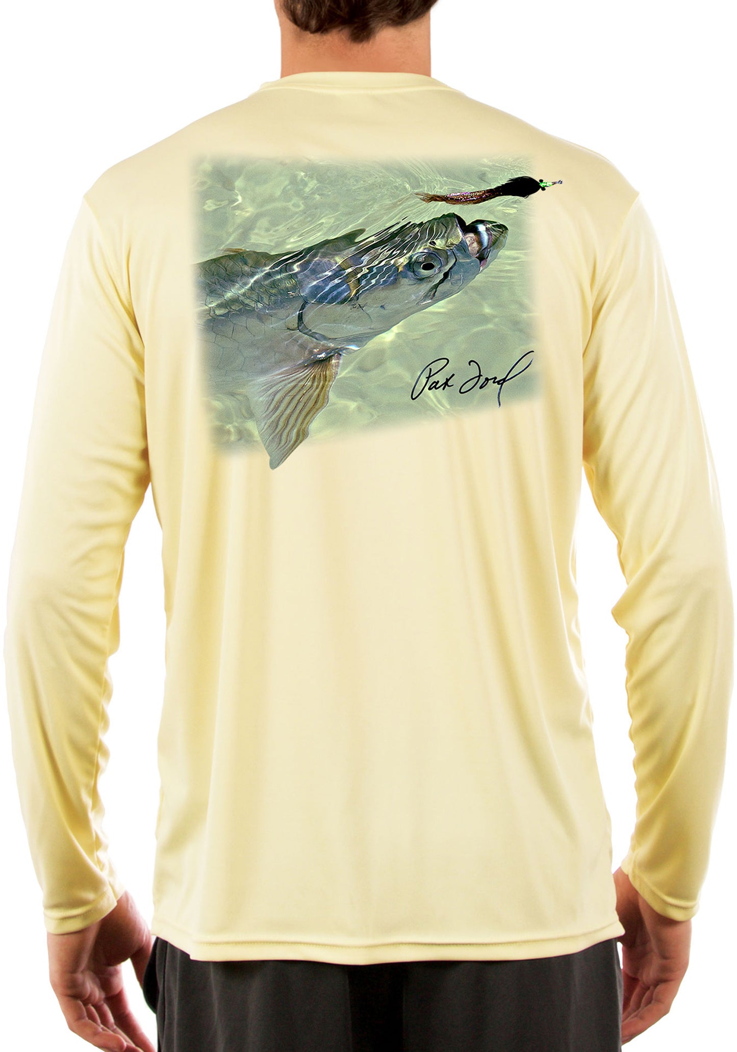 Men's Fly Fishing T-shirt, Pine and Gold